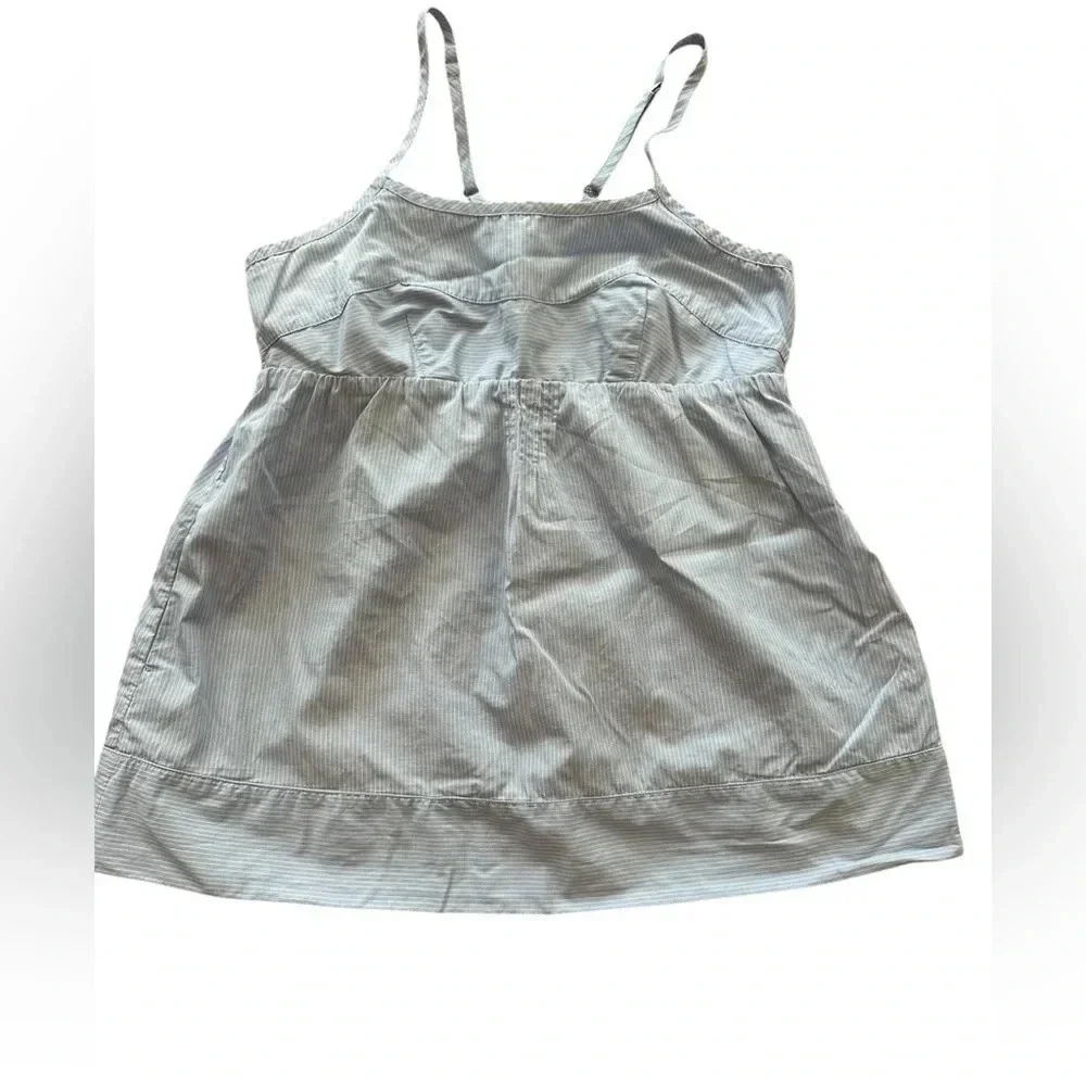 GAP Girls Blue Pinstripe Cotton Adjustable Strap Camisole Top Size XS